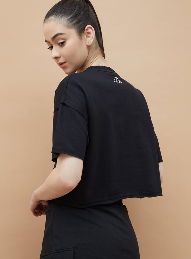 KAPPA Printed Boxy Fit Crop T-shirt