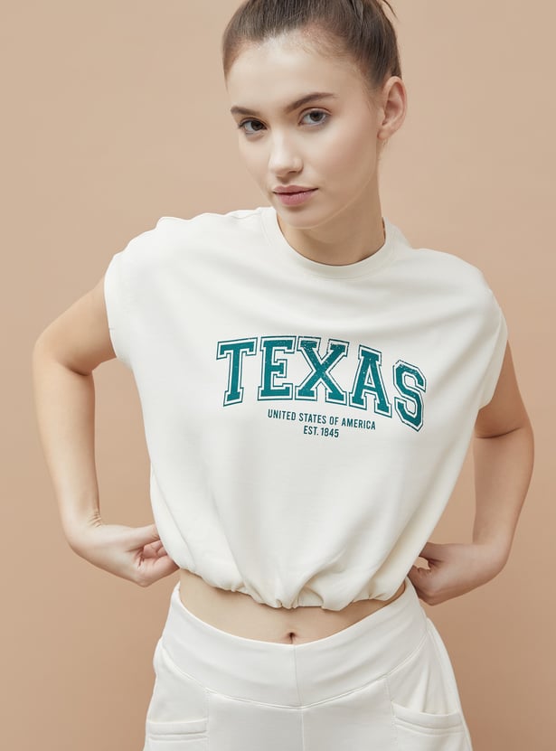 KAPPA Printed Sports Crop T-shirt