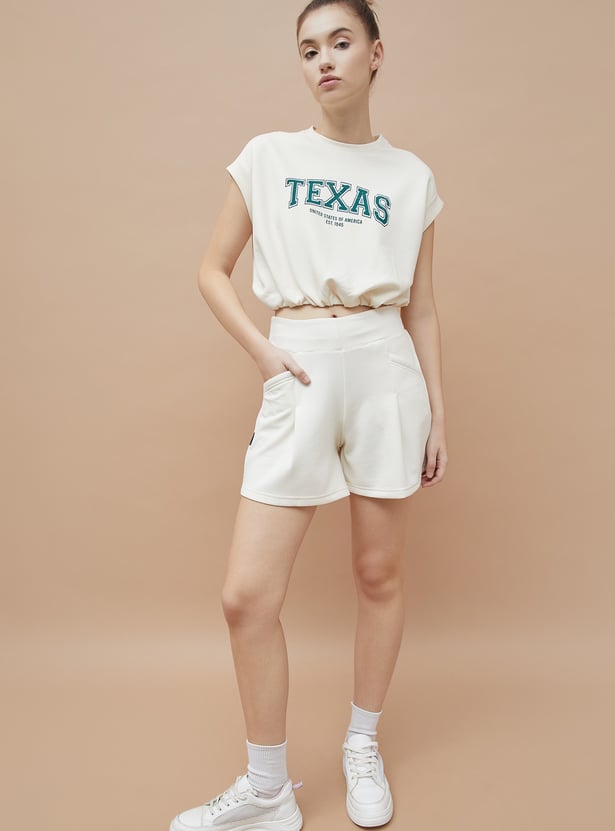 KAPPA Printed Sports Crop T-shirt