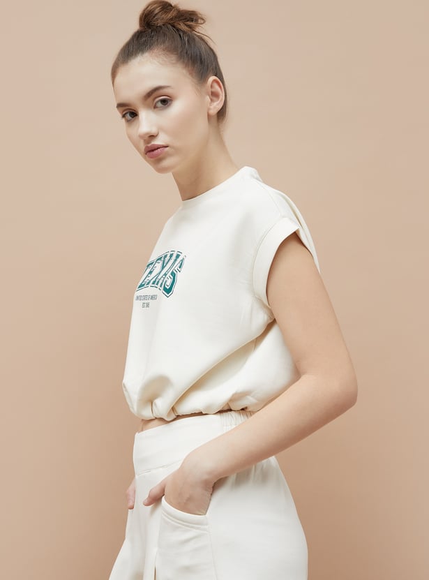 KAPPA Printed Sports Crop T-shirt