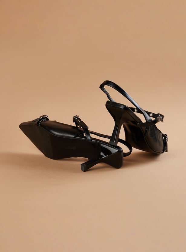 GINGER Buckle- Detailed Spool Heels