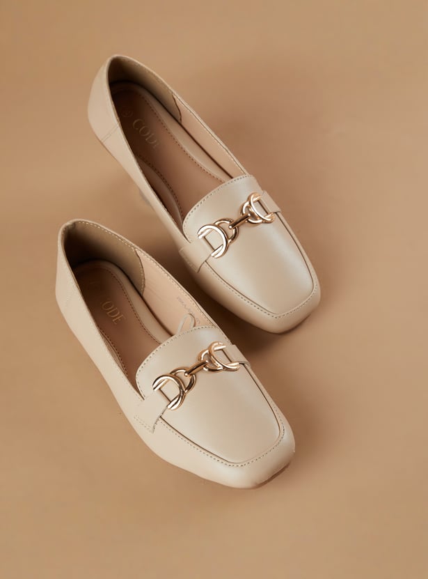 CODE Metal Accent Loafers