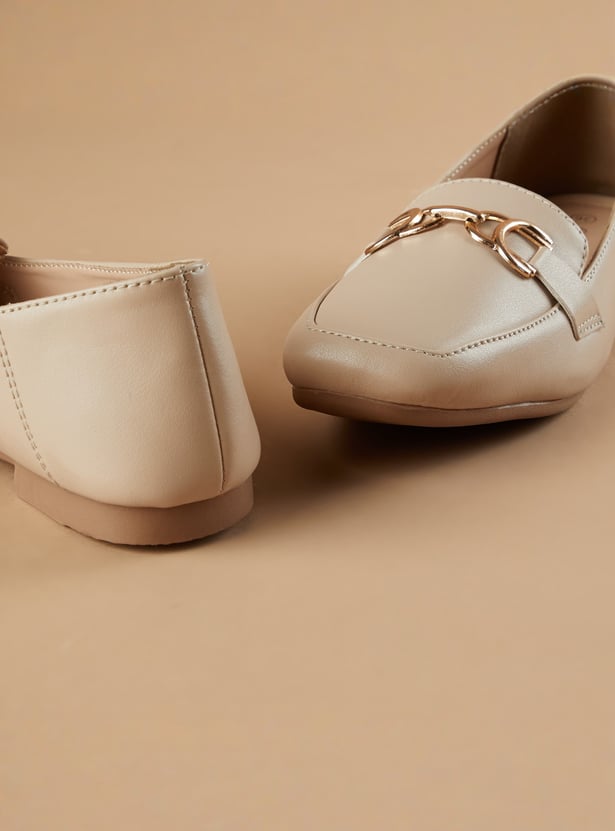 CODE Metal Accent Loafers
