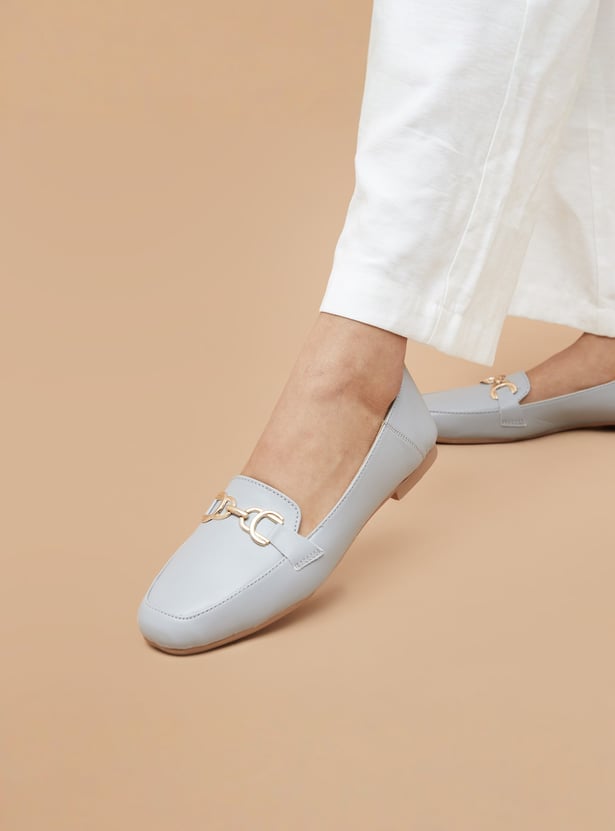 CODE Metal Accent Loafers