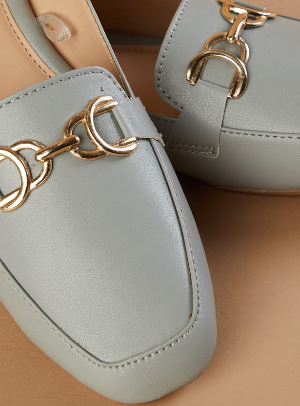 CODE Metal Accent Loafers