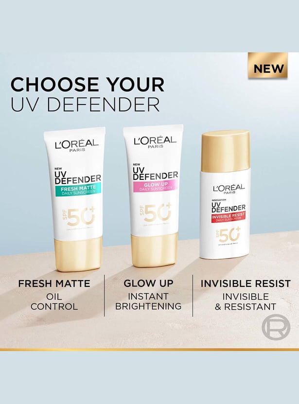 L'OREAL PARIS UV Defender Invisible Resist Daily Sunscreen SPF50+ PA++++ - 50 ml