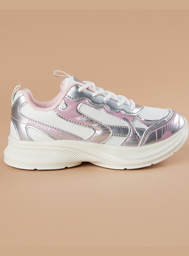 FAME FOREVER Girls Panelled Low Top Sneakers