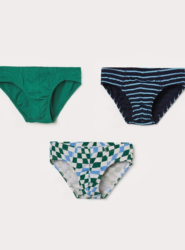 FAME FOREVER Boys Assorted Briefs - Pack of 3