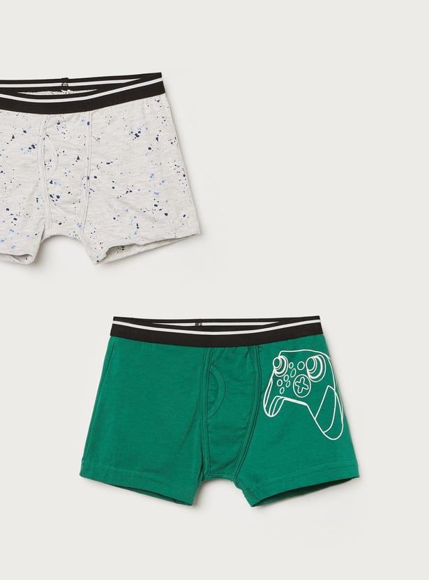 FAME FOREVER Boys Assorted Trunks - Pack of 2