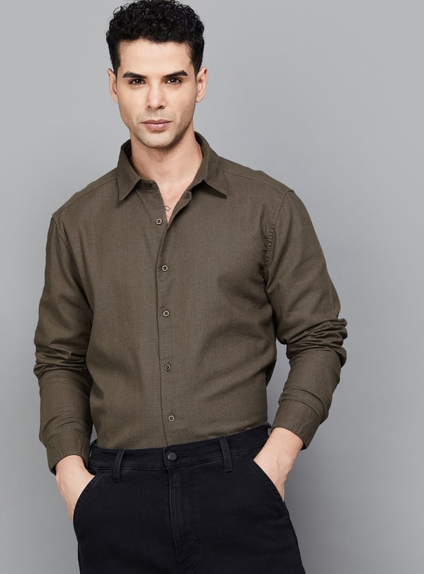 CELIO Solid Regular Fit Shirt