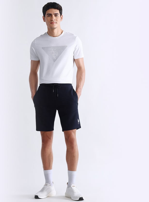 US POLO ASSN Solid Slim Fit Athletic Shorts