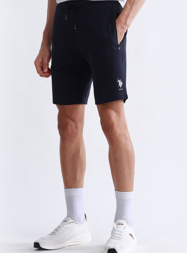 US POLO ASSN Solid Slim Fit Athletic Shorts