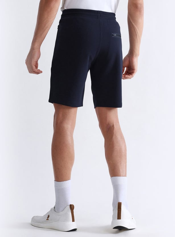 US POLO ASSN Solid Slim Fit Athletic Shorts