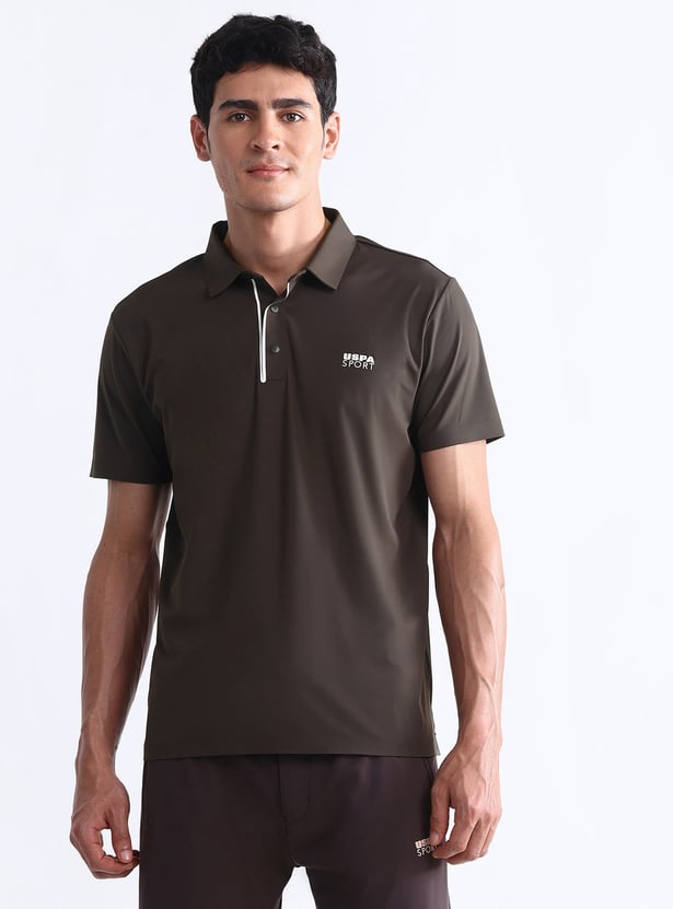 US POLO ASSN Solid Slim Fit Polo T-shirt