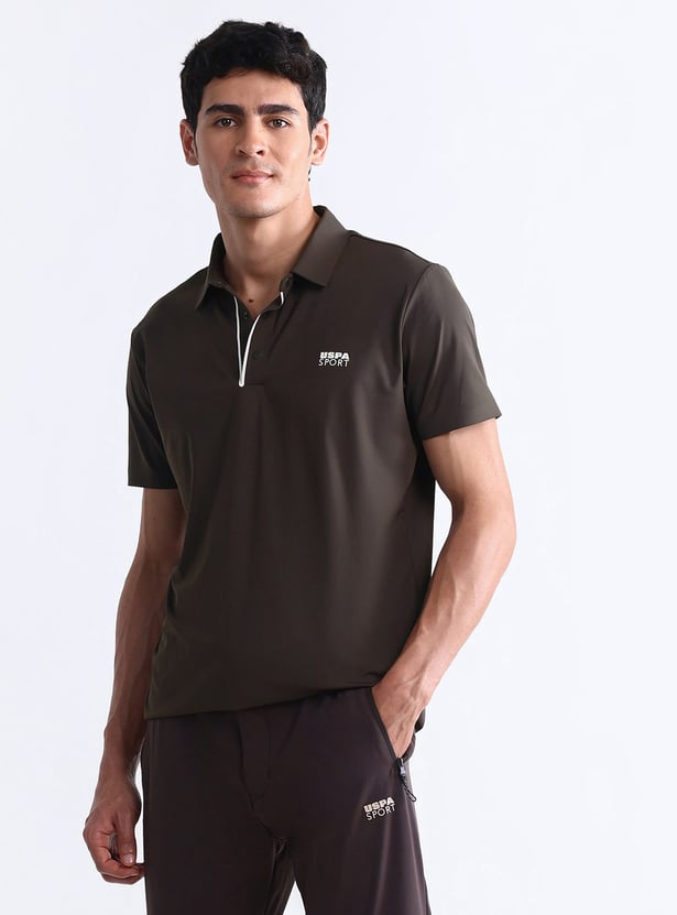 US POLO ASSN Solid Slim Fit Polo T-shirt