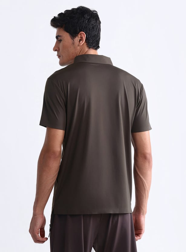US POLO ASSN Solid Slim Fit Polo T-shirt