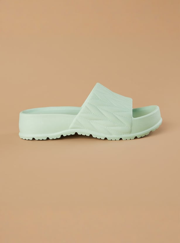 GINGER Textured Platform Sliders