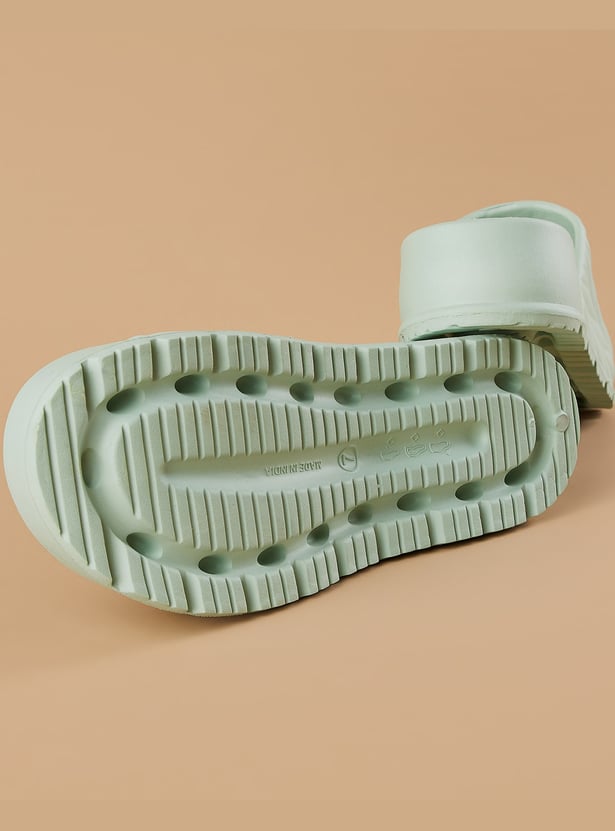 GINGER Textured Platform Sliders