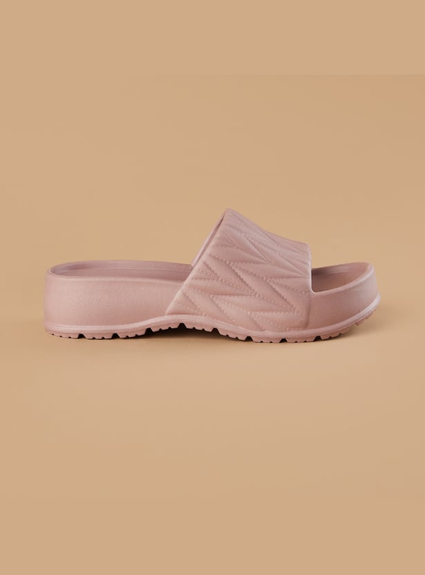 GINGER Textured Platform Sliders