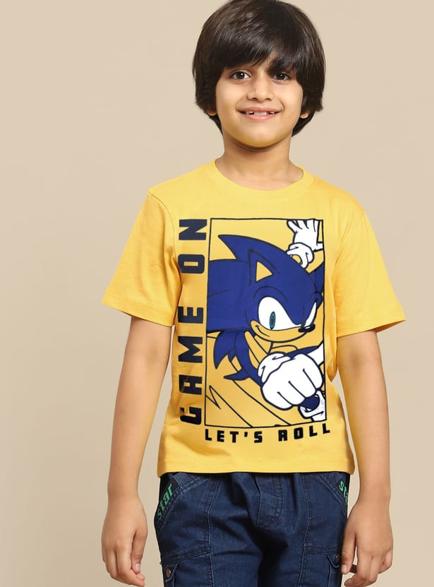 KIDSVILLE Boys Sonic Printed T-shirt