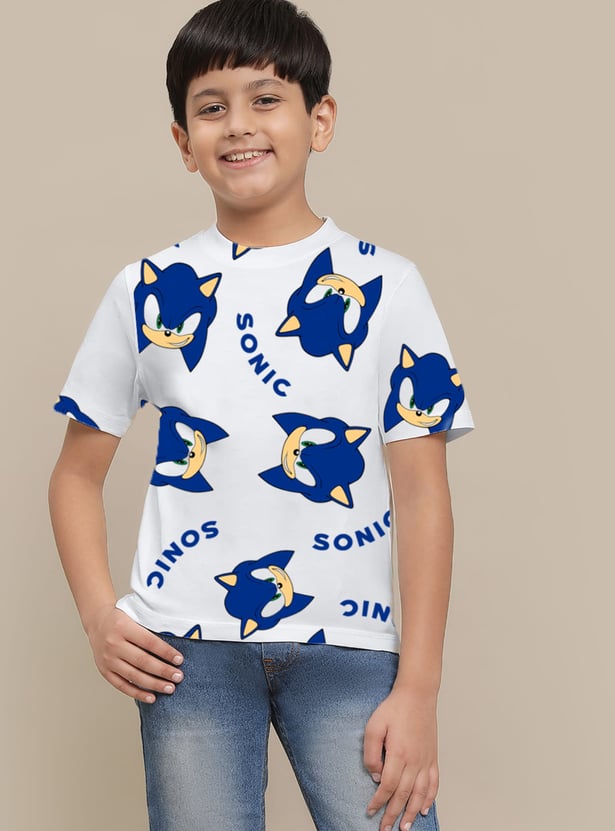 KIDSVILLE Boys Sonic Printed T-shirt
