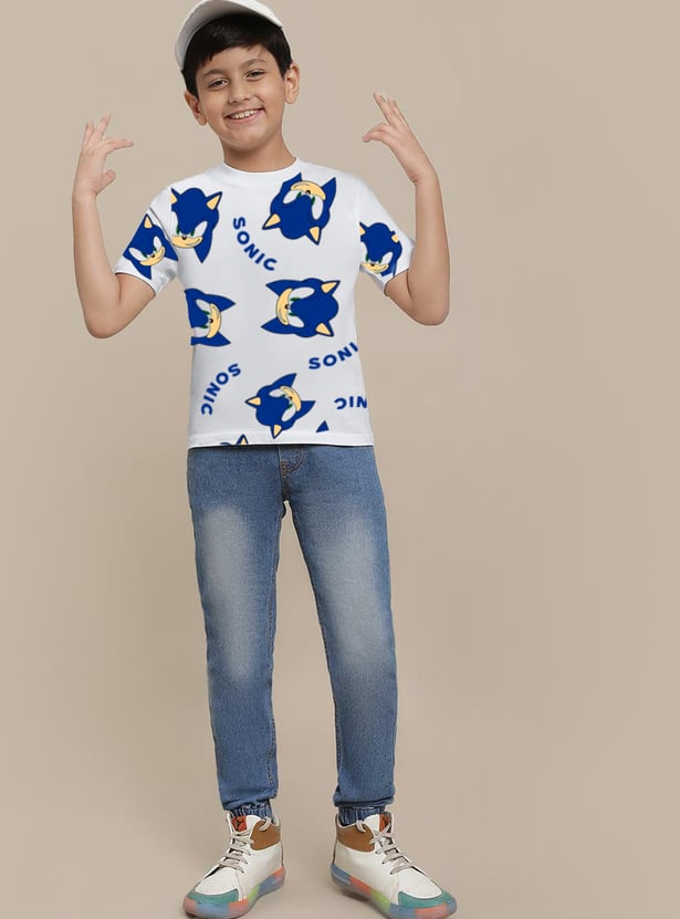 KIDSVILLE Boys Sonic Printed T-shirt