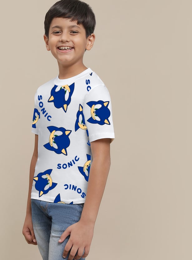 KIDSVILLE Boys Sonic Printed T-shirt