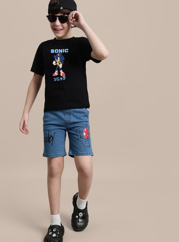 KIDSVILLE Boys Sonic Print T-shirt