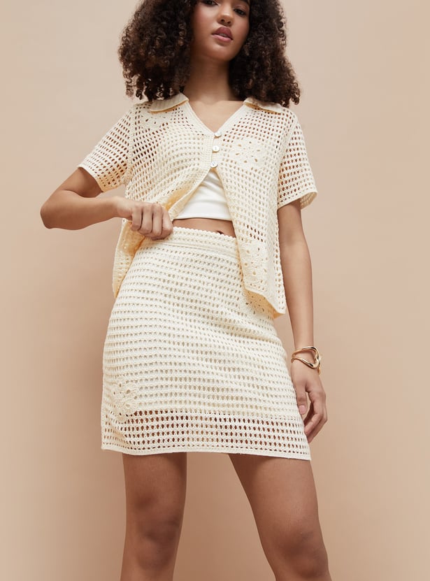 GINGER Crochet Mini Skirt