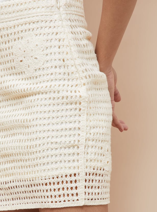 GINGER Crochet Mini Skirt