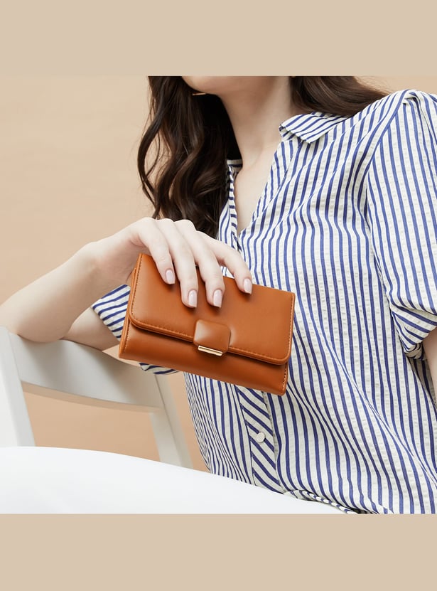 GINGER Solid Tri-Fold Wallet