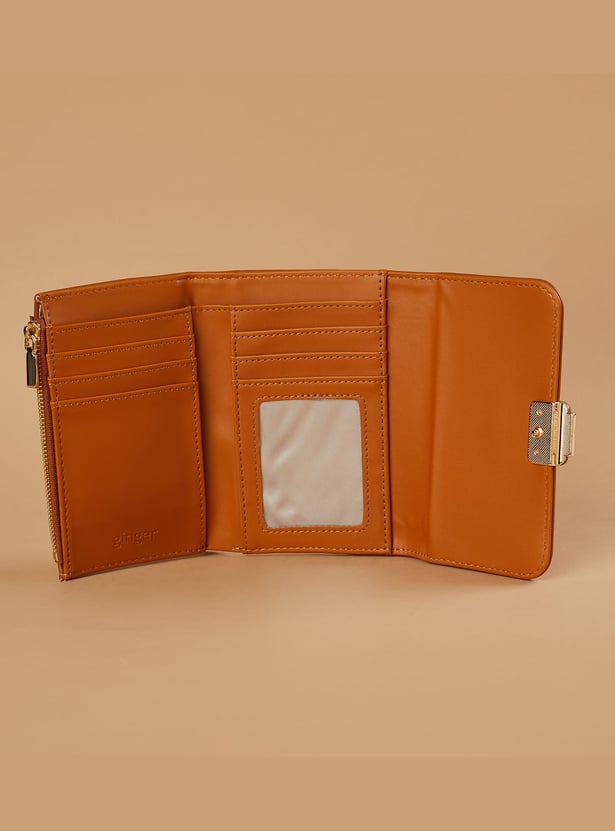 GINGER Solid Tri-Fold Wallet