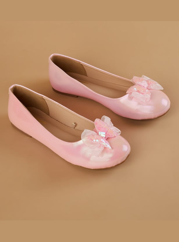 FAME FOREVER Girls Butterfly Charm Ballerinas