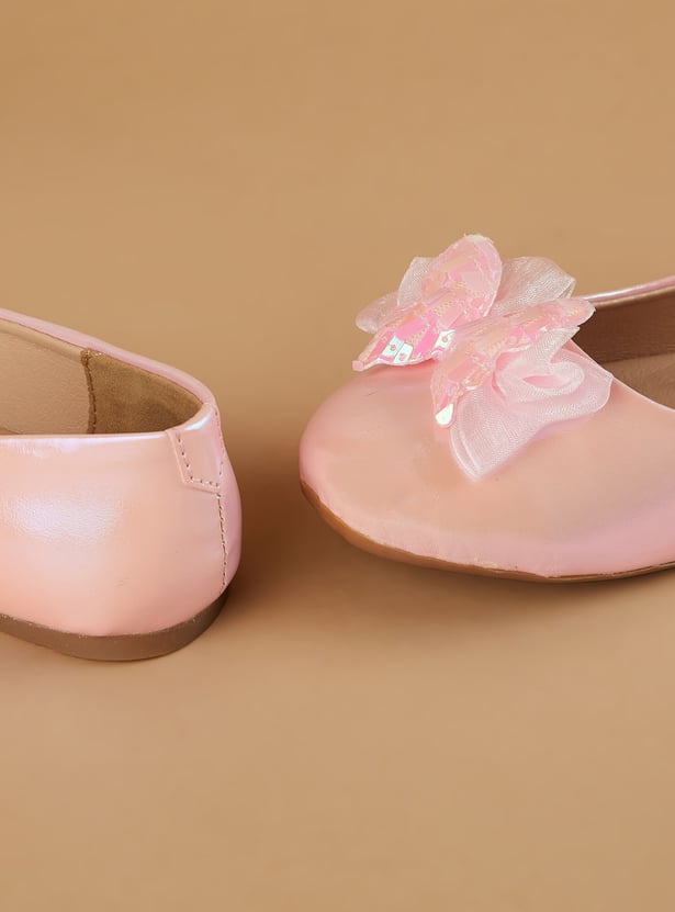 FAME FOREVER Girls Butterfly Charm Ballerinas
