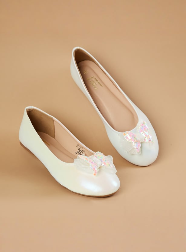 FAME FOREVER Girls Butterfly Charm Ballerinas