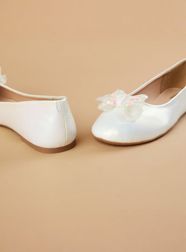 FAME FOREVER Girls Butterfly Charm Ballerinas