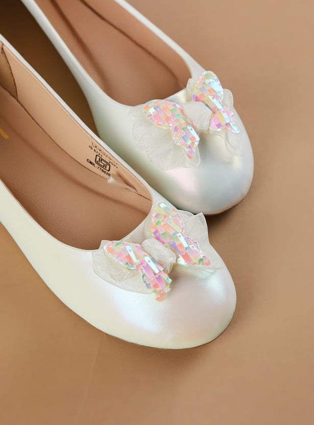 FAME FOREVER Girls Butterfly Charm Ballerinas