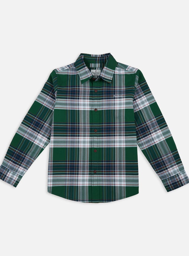 PEPE JEANS Boys Checked Regular Fit Shirt