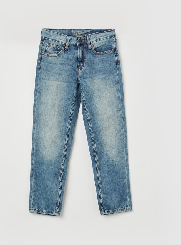 PEPE JEANS Boys Stonewashed Comfort Fit Jeans