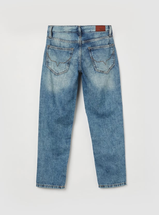 PEPE JEANS Boys Stonewashed Comfort Fit Jeans