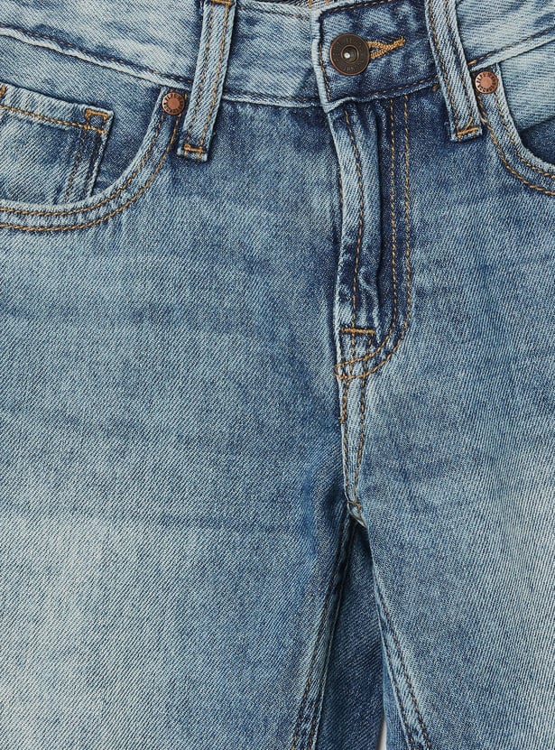PEPE JEANS Boys Stonewashed Comfort Fit Jeans