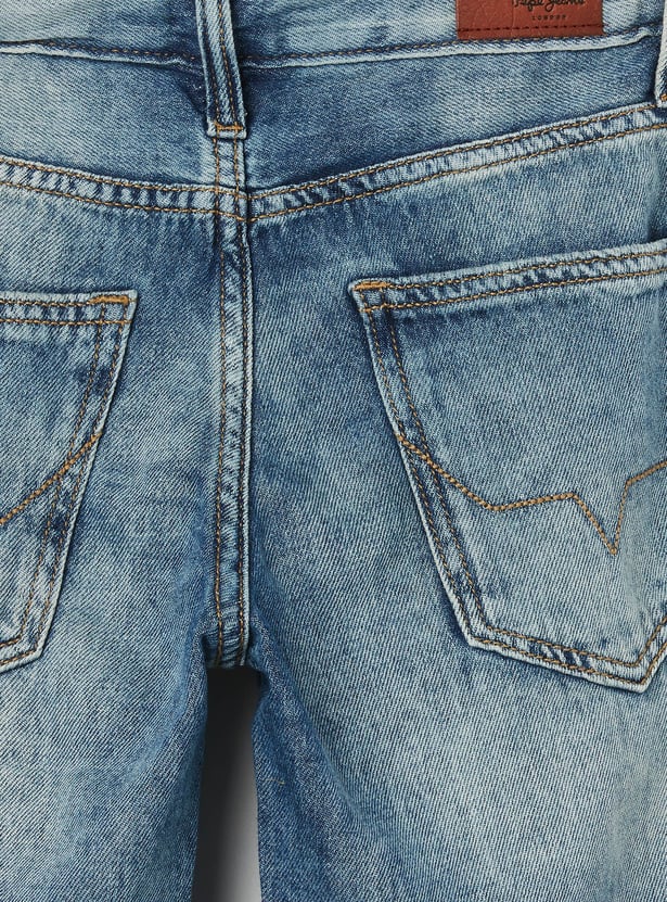 PEPE JEANS Boys Stonewashed Comfort Fit Jeans