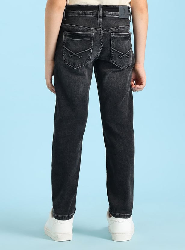 US POLO ASSN KIDS Boys Washed Regular Fit Jeans
