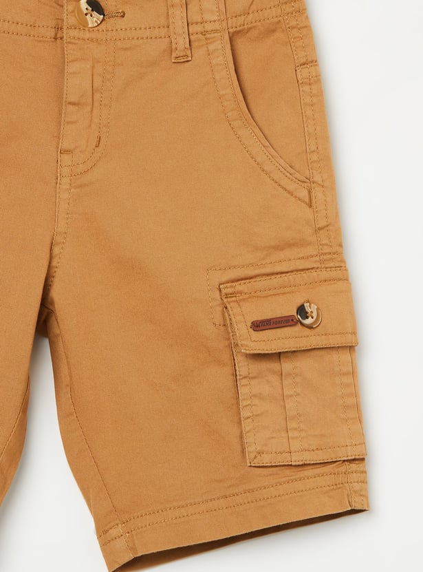 FAME FOREVER Boys Solid Cargo Shorts