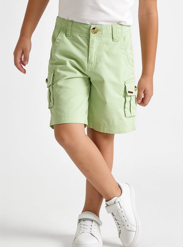 FAME FOREVER Boys Solid Cargo Shorts