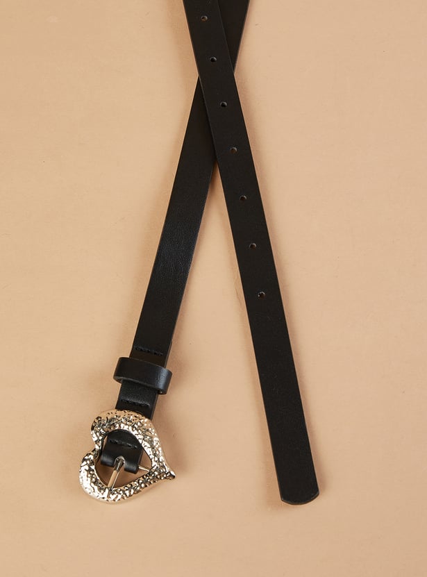 GINGER Solid Heart Tang Buckle Belt