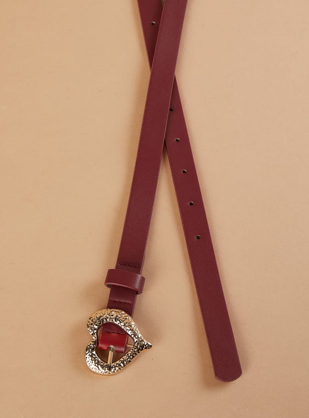 GINGER Solid Heart Tang Buckle Belt
