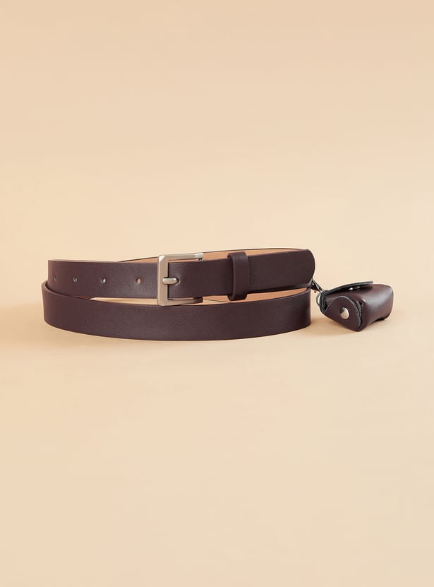 GINGER Solid Belt with Mini Pouch