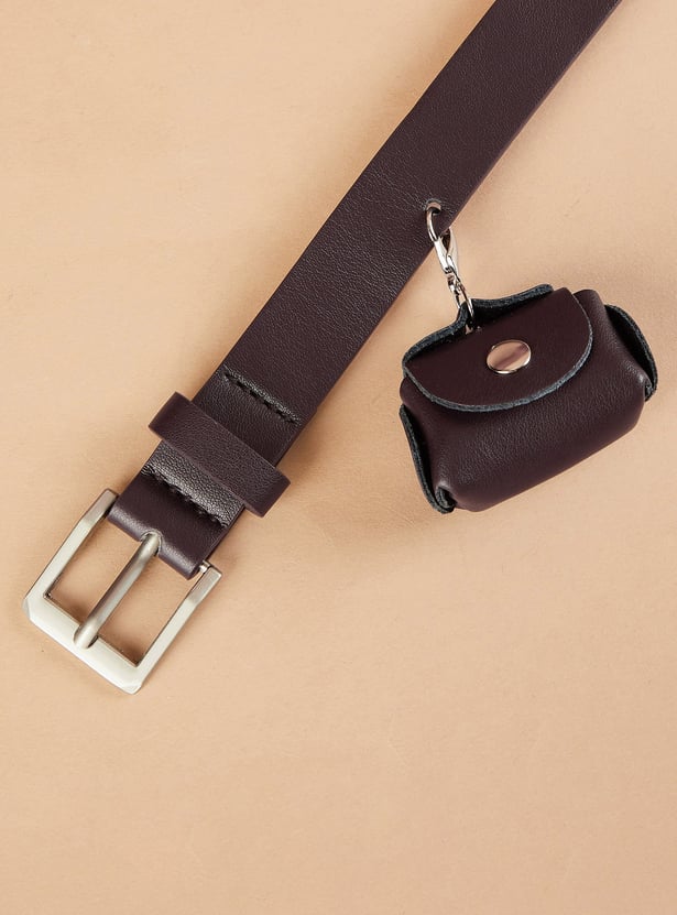 GINGER Solid Belt with Mini Pouch