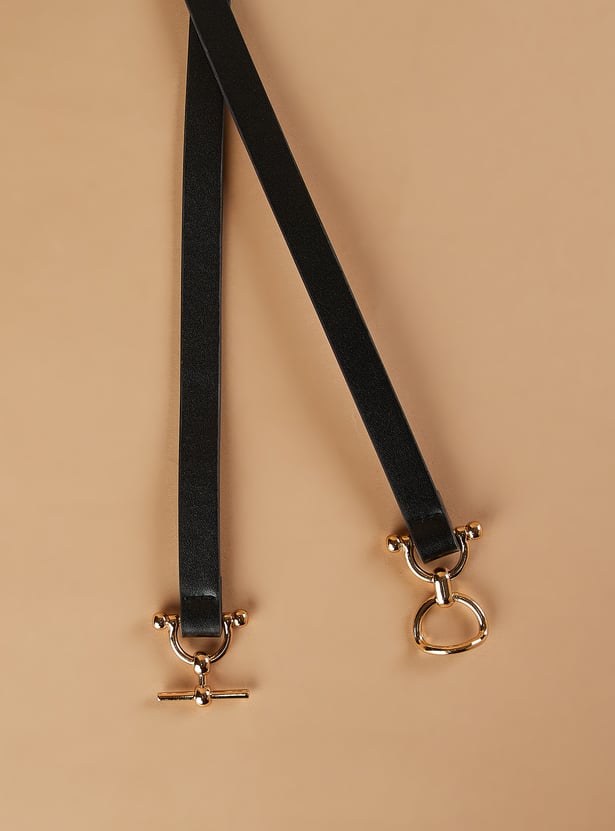 GINGER Solid Belt with Toggle Buckle